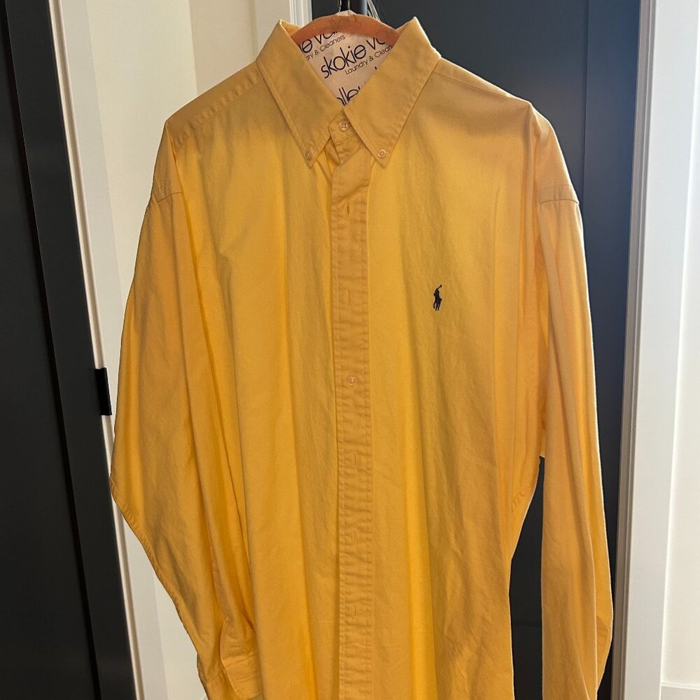 Ralph Lauren Yellow Oxford Shirt Size L